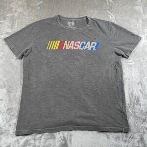 Lucky Brand Nascar Shirt Mens XL Gray Made In USA Racing Vintage Style Soft